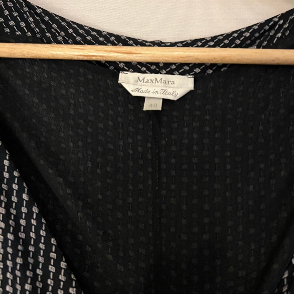 Max Mara Y2K Faux Wrap Abito Dress Vintage Dark Fairy Quiet Luxury Style Sz 40 - Picture 3 of 6
